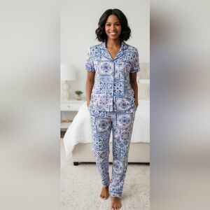 NEW! Joyspun Women's Notch Collar Top Capri Set, 2-Piece, Size M NWT 12.13